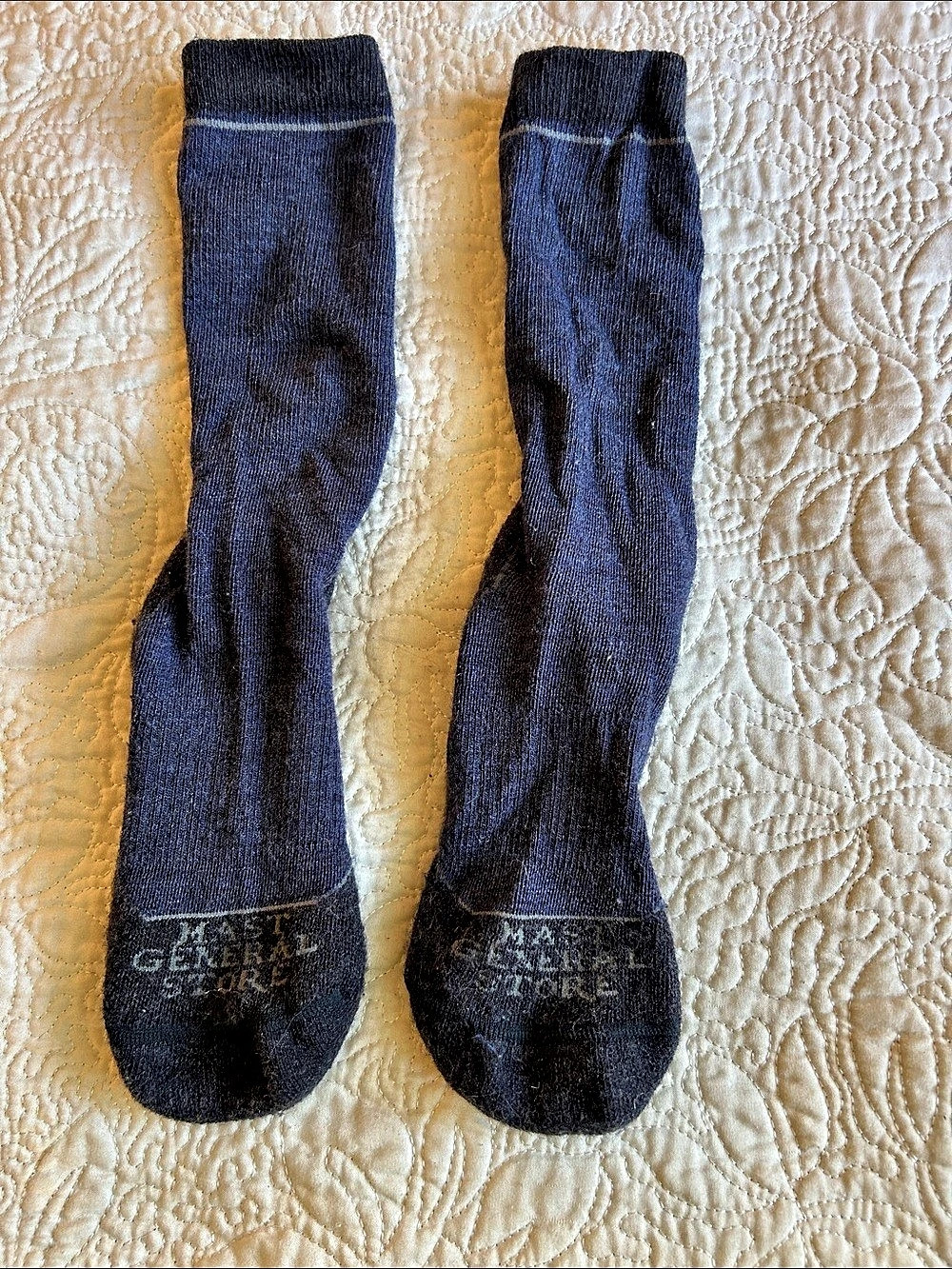 Mast General Store Ragg Crew Socks Blue & Black
